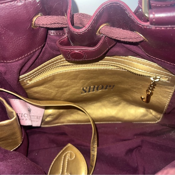 Vintage Pink JUICY couture bag purse Y2K preloved velour tote RARE hearts - Picture 10 of 15